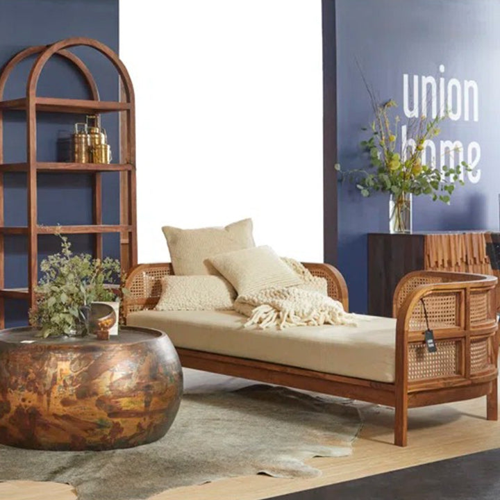  Eldara Solid Wood & Rattan Sofa