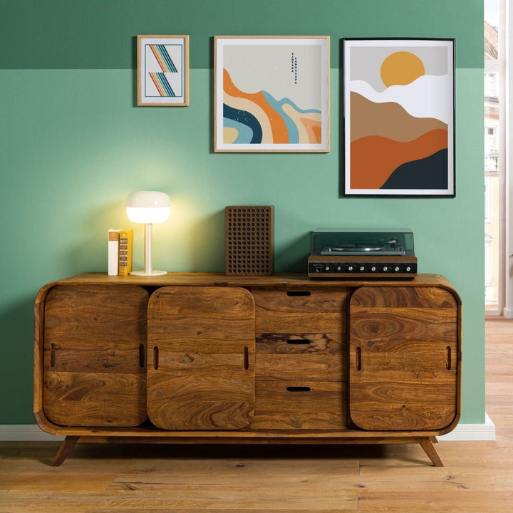 Craft Curve Sheesham 3 Door Sideboard