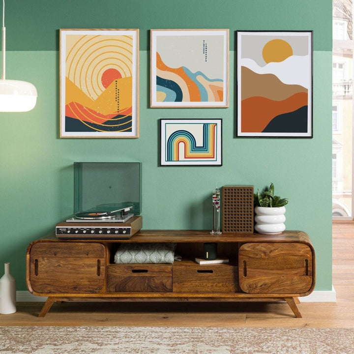 Craft Curve Sheesham 2 Door Tv Unit