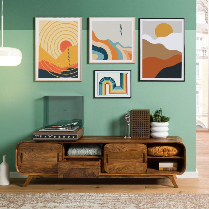 Craft Curve Sheesham 2 Door Tv Unit