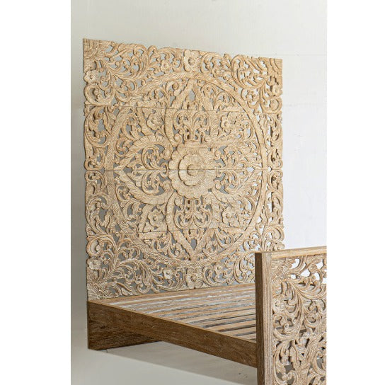 Heritage Blossom Carved Bed – By Craftcurve