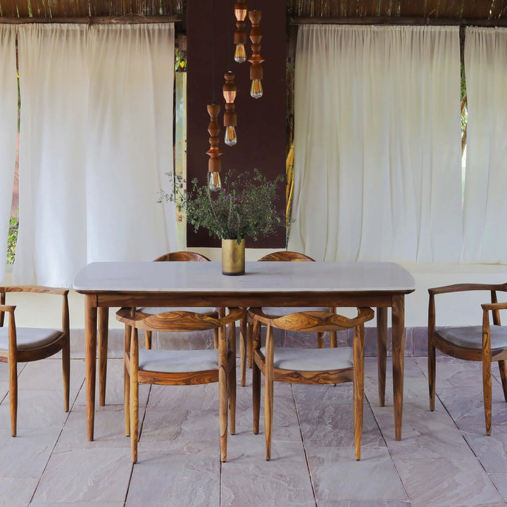 Aranya Dining Chair | Solid Acacia Wood Dining Chair by CraftCurve