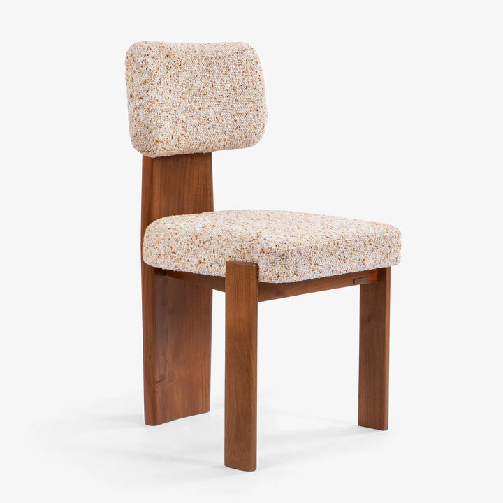Vanya Dining Chair | Sculptural Solid Teak Wood Chair by CraftCurve