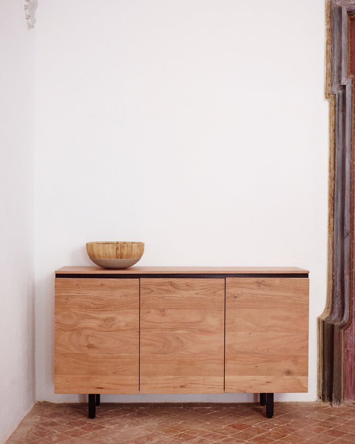Kusum Wooden 3-Door Sideboard