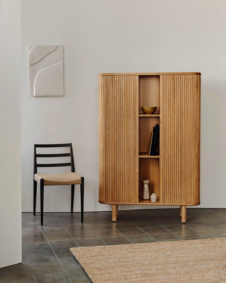 Slatline Mango Wood Highboard