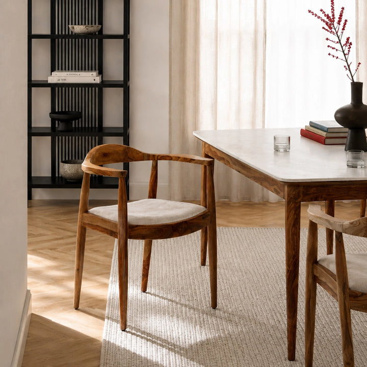 Aranya Dining Chair | Solid Acacia Wood Dining Chair by CraftCurve