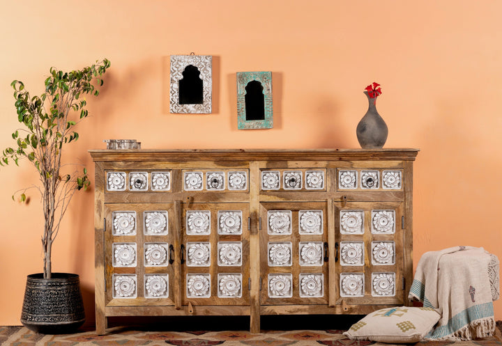 Warmth & Whimsy Hand Carving Sideboard