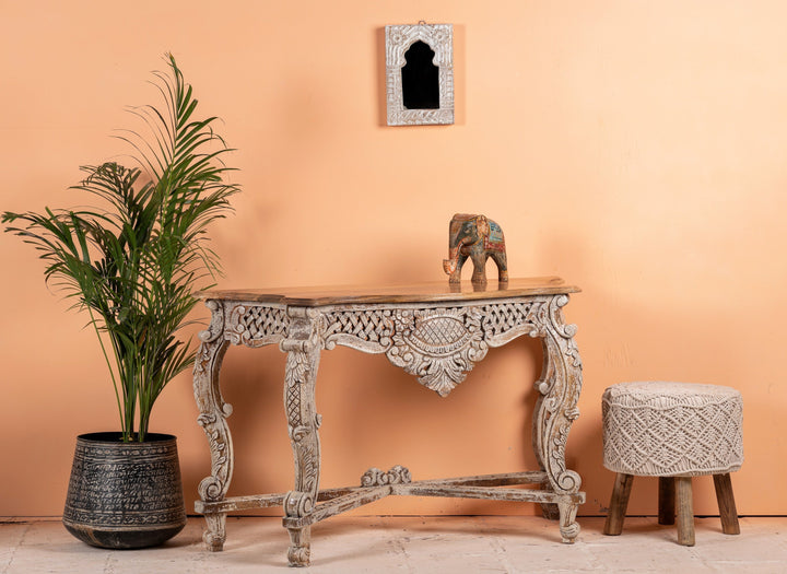 Antique Wooden Carving Console Table
