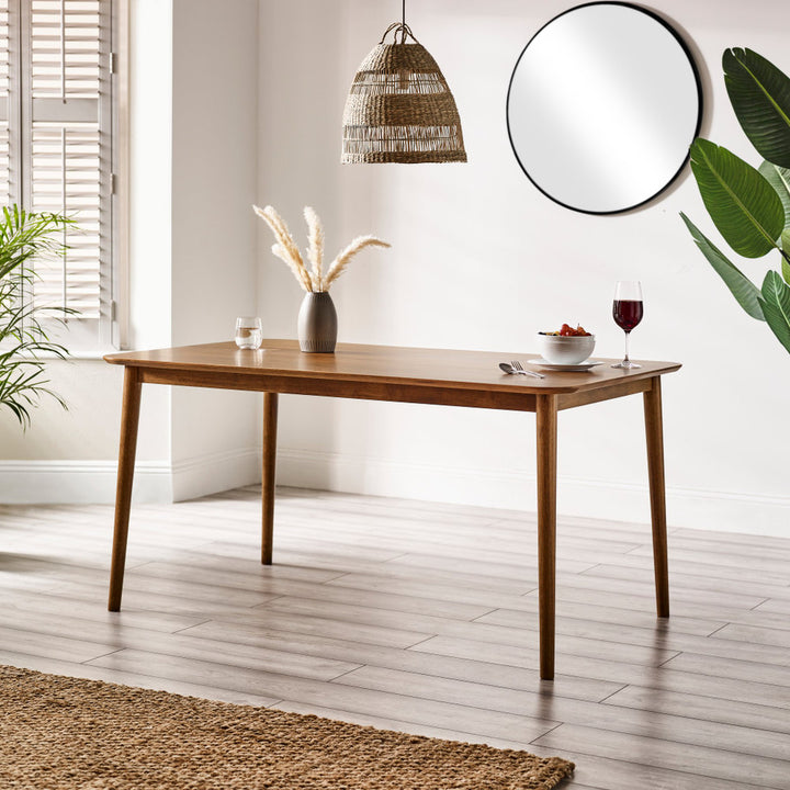 Arden Large Mango Wood Dining Table with 6 Chairs