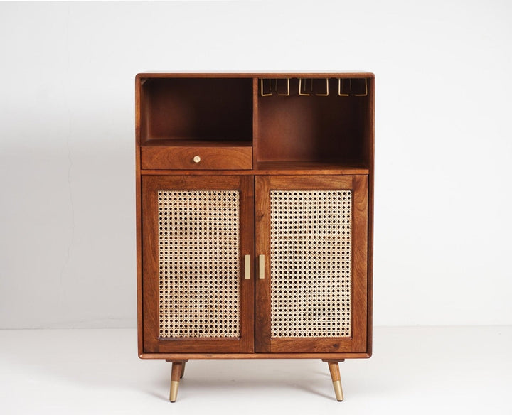 Aurelian Cane Bar Cabinet