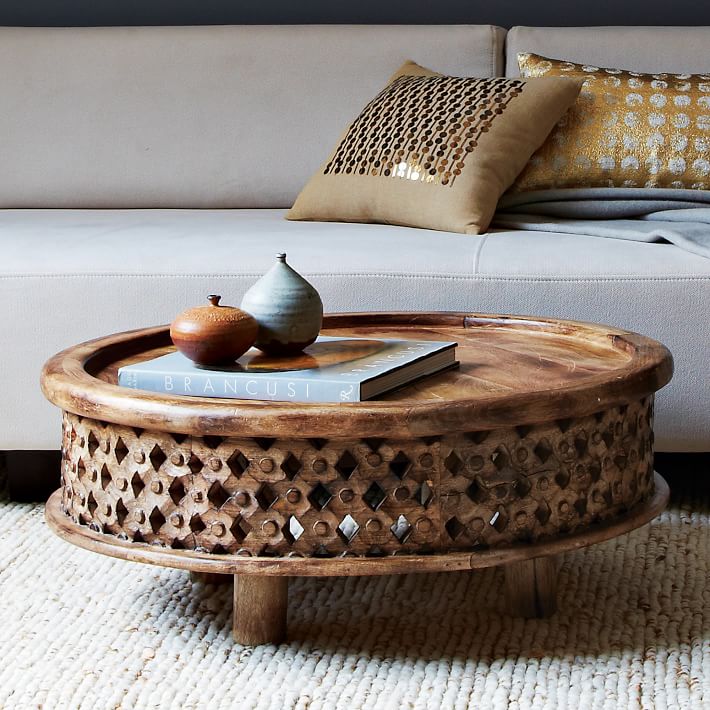 Armani Artisan Carved Solid Wood Coffee Table
